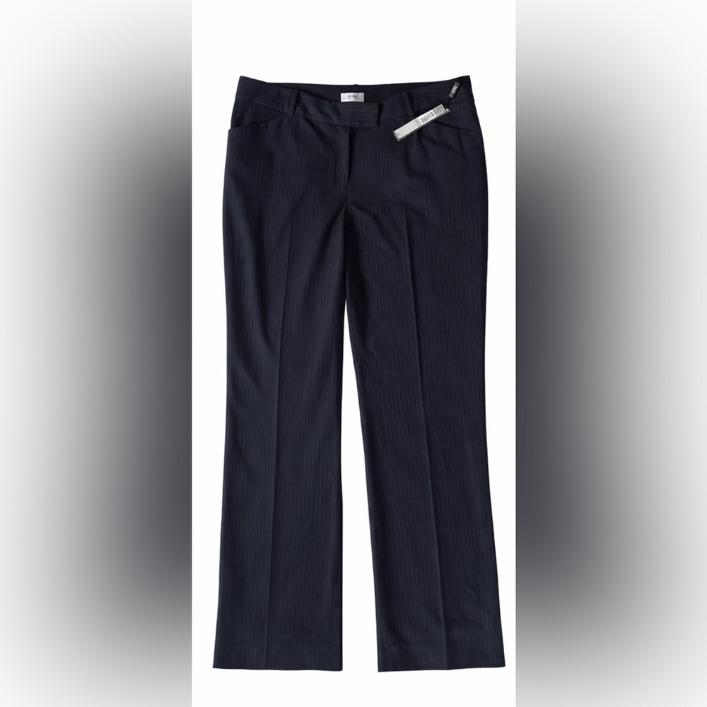 Tahari Arthur S. Levine NWT Black Pinstripe Wide Leg Dress Pants Size 16